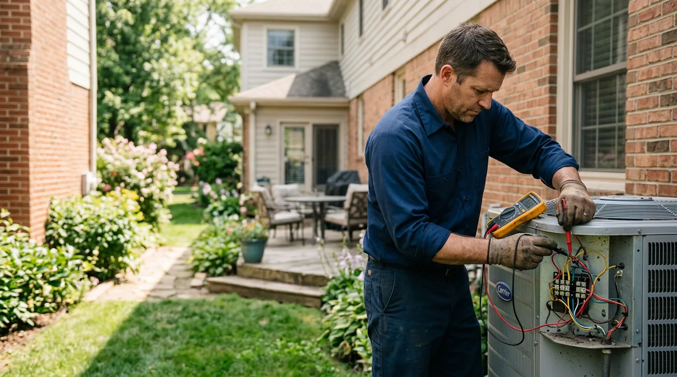 HVAC technician working near Lindenhurst, IL